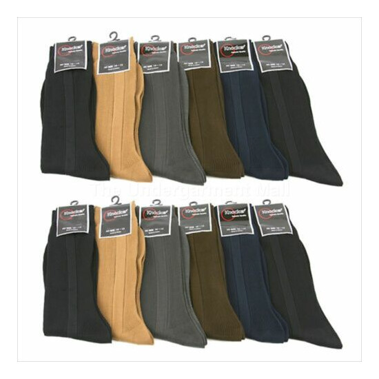 Mens Dress Socks 6 Pairs Lot Ribbed Crew Style Casual Fashion Size 9-11 10-13  image {4}