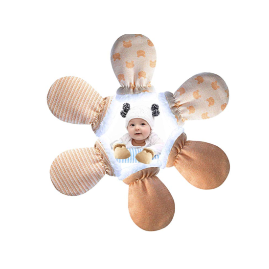 Baby Anti Scratch Mittens Gloves, Cotton Scratch Mits Baby Essentials image {1}