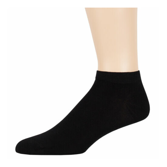 Men's Bamboo 6 Pack Thin Casual Low Cut Socks Black Grey Large 10-13 image {3}
