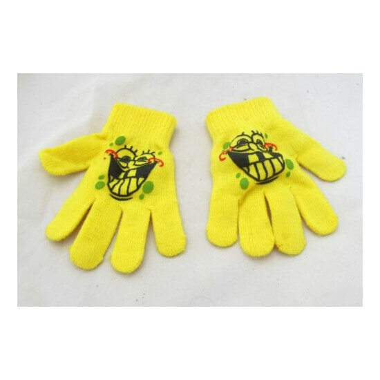 SpongeBob Squarepants Yellow Kids Children's Cute Soft Warm Winter Gloves image {1}