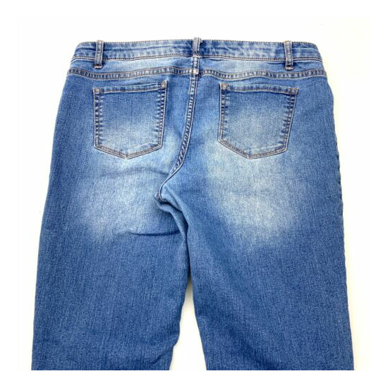 Arizona Pull On Jegging Adjustable Waist Girls size 18.5 Medium Blue Denim Jeans image {3}