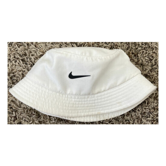 Nike Just Do IT Dri-Fit Hat Unisex Toddlers White Bucket Casual Beach UPF 50+ image {1}