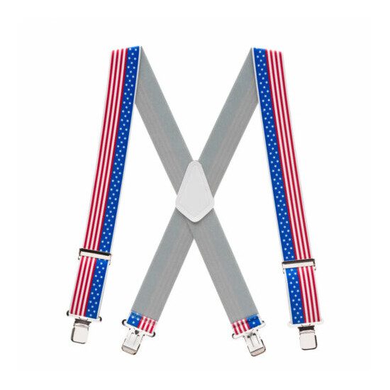 USA Stars and Stripes Suspenders - 2 Inch Wide image {1}
