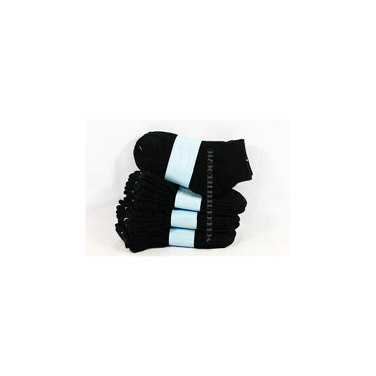 4-6 Kid's Boy's Girls Ankle Cut Comfort Black Socks Cotton Spandex Junior Anklet image {1}