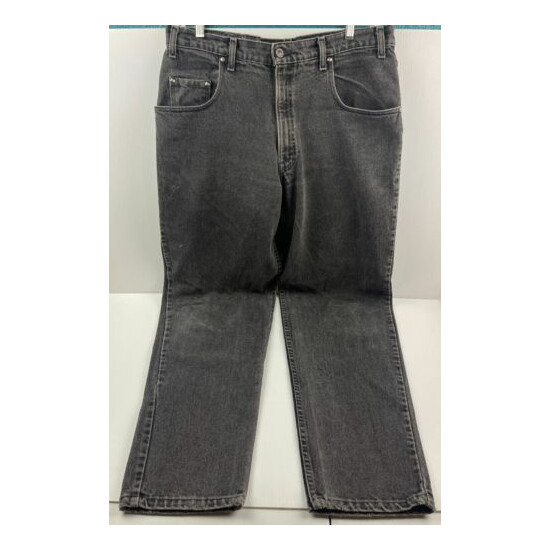 Vintage Men's Levi's Silvertab Denim Jeans Size 36x34 90's Loose Fit Black USA image {1}