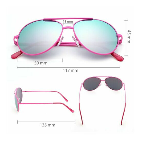 Aviator Sunglasses For Kids Boys Girls Baby Children Toddler Eye Glasses Case image {5}