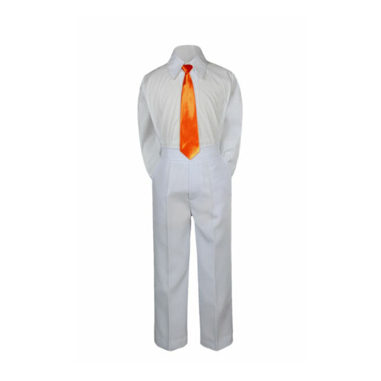 New 3pc Orange Tie Shirt Suit for Baby Boy Toddler Kid Pants Color by Selection image {3}