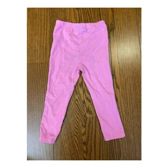 Tommy Hilfiger TH Girl Baby Toddler Legging Pants Pink Logo 24M image {2}