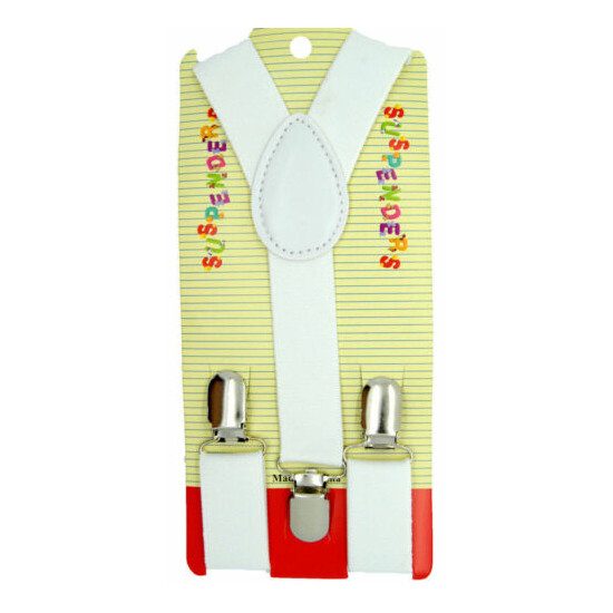 CUTE Baby Toddler Kids Children Boys & Girls Y-Back Elastic Suspenders 29 COLORS image {2}