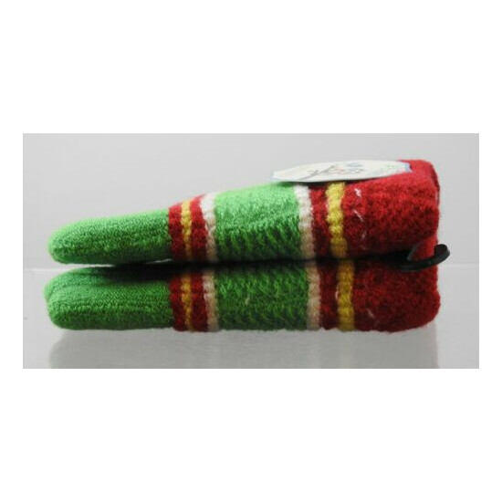 NWT Multi Color Fair Isle Children Knitted Gloves Fleece Lined Size 2-5 Yrs Y8 image {2}