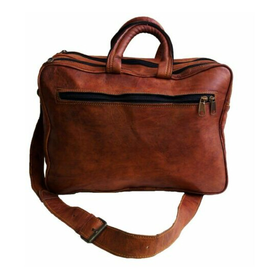 Men's Genuine Vintage Leather Messenger Shoulder Laptop Briefcase Bag Satchel image {3}