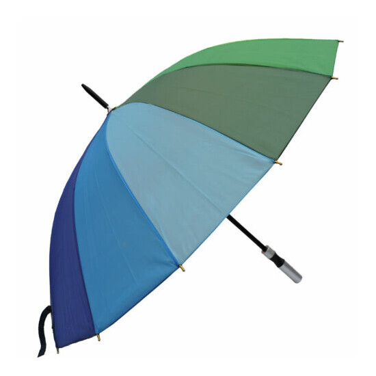 Rain Sun UV Protection Umbrella Lg Canopy Windproof Rainbow  image {2}