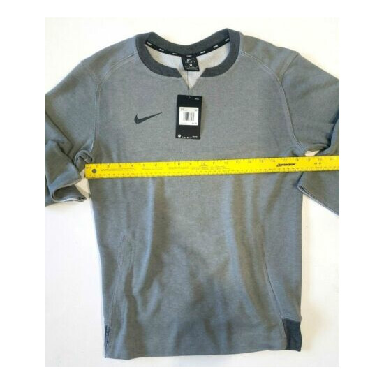 Nike Men's Flux 3/4 Crew Notch Neck Shirt Gray Size XS image {4}