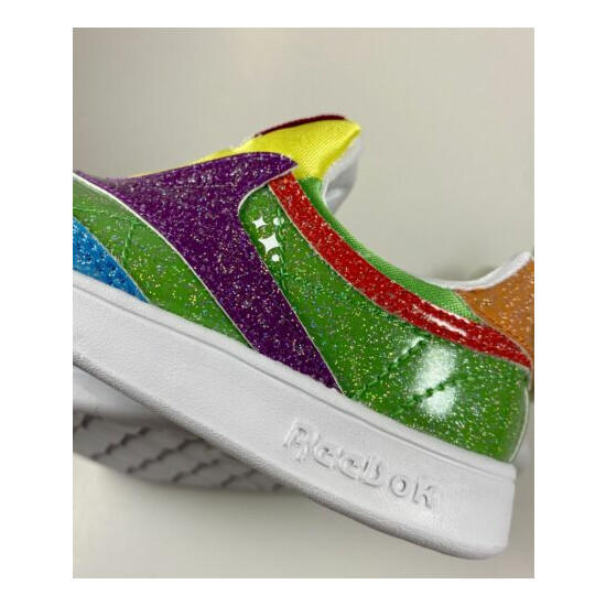 REEBOK Candyland Slip-on TODDLER Shoe Club C SIZE 7 Sparkles 100% Authentic NEW image {3}