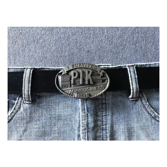 1984 Vintage PIK I Survived Agribusiness Limited Edition #327 Belt Buckle image {3}