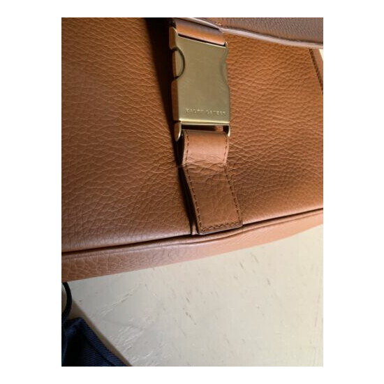 New $1200 Ralph Lauren Purple Label Leather Messenger Sholder Bag Brown Italy image {3}