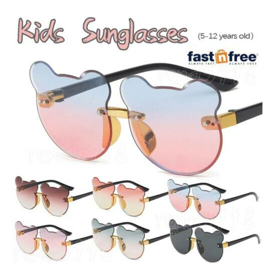 Kids Sunglasses Glasses Baby Sunglasses Eyes Cartoon Boys Girls 5-12Years Old image {1}