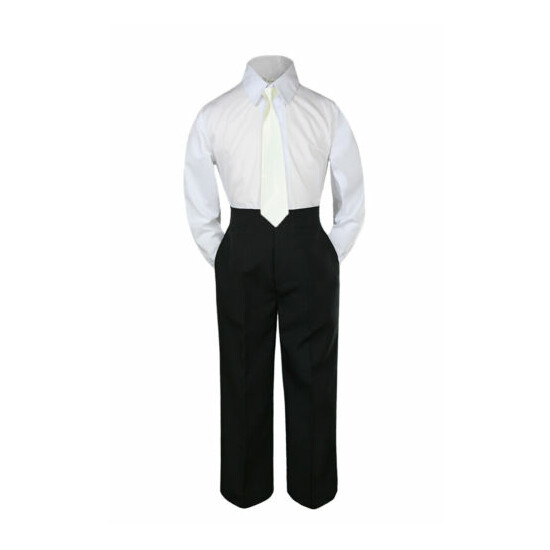 New 3pc Ivory Tie Shirt Suit for Baby Boy Toddler Kid Pants Color by Selection image {2}
