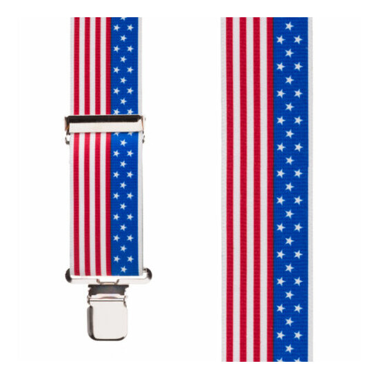 USA Stars and Stripes Suspenders - 2 Inch Wide image {2}