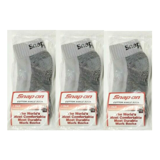 6 PAIRS Men's GRAY Snap-On Ankle Socks X-LARGE *FREE SHIPPING* MADE IN USA *NEW* Thumb {4}