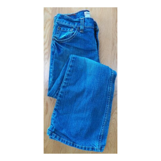 Girls LEVI'S Blue Jeans size 10.5 Stretch Low Rise Flare 10 1/2 image {3}