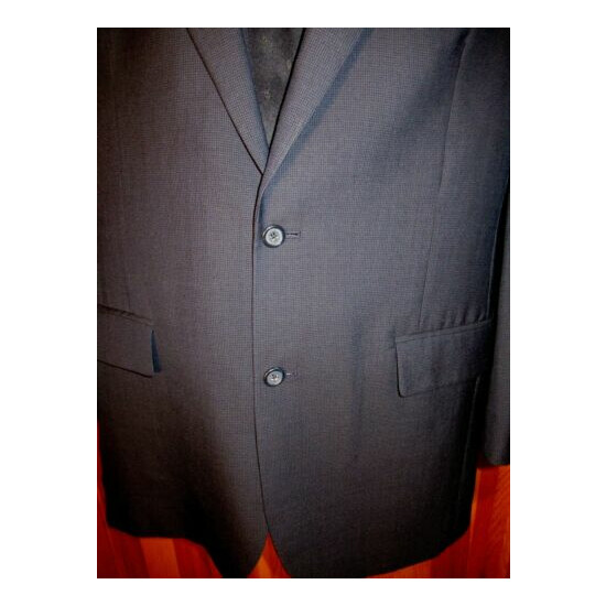 Men's Size 41L Blazer Sport Coat by Jos A Bank Dark Checked 2-Button Lined image {3}