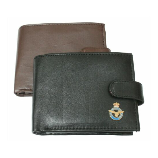 RAF Royal Air Force Shield Leather Wallet BLACK or BROWN ME53 image {1}