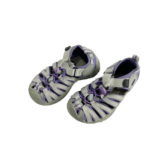 Keen Girls Sport Sandals Gray Purple Waterproof Adjustable Bungee Cord 9 EUR 26 image {3}