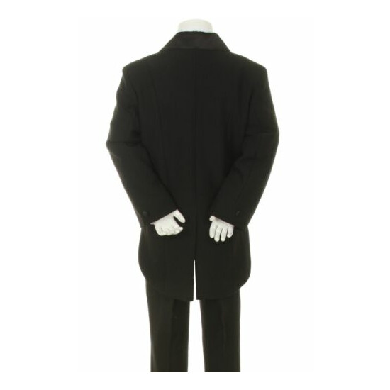 6PC Set Baby Toddler Kid Formal Wedding Black Boy Suit Tuxedo Tie 13 Color S-18 image {4}