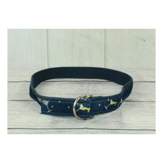 The Belted Cow Men's Blue Cocktail Printed Canvas Buckle Belt Size 38 image {1}