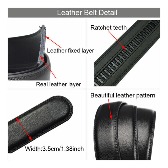 Mens Business Style Black Belt Bens Belt Mens Automatic Buckle top Quality Belt image {8}