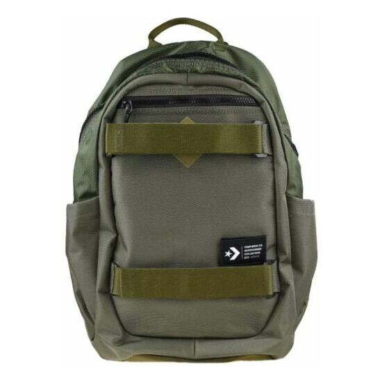 Converse Mochila 10018446-A03 Unisex Green Zipper Utility Backpack Bag CVVB10 image {1}