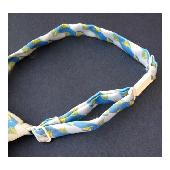 Childrens Place Infant Toddler Tie Sailboats White Blue Yellow Sz 6-18 Months image {3}