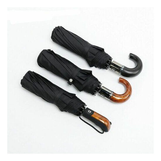Classic English Style Umbrella Automatic 10ribs Strong Windresistant 3 Folding image {1}