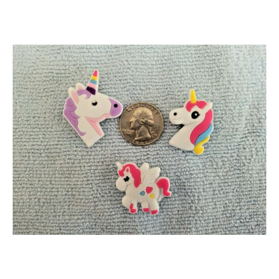 UNICORNS shoe charms/cake toppers!! Set of 3!! FAST USA SHIPPING!! image {2}
