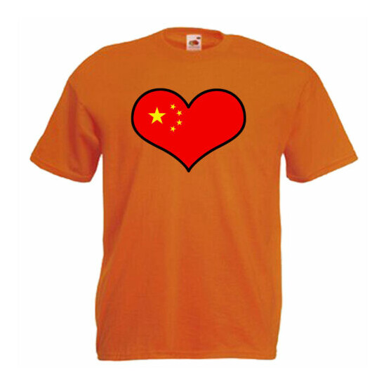 China Love Heart Flag Children's Kids Childs T Shirt image {7}