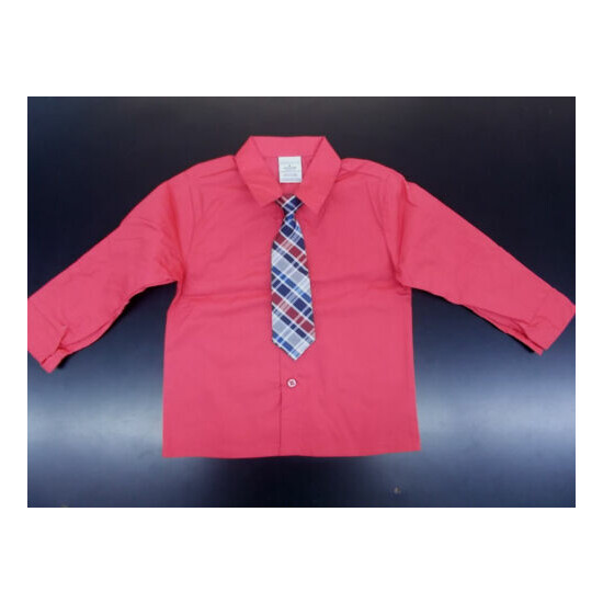 Infant & Boys Perry Ellis $50 4pc Ruby & Chambray Vest Suit Size 3/6 Months - 7 image {4}