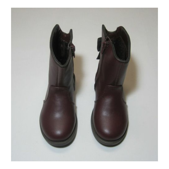 Toddler Girls Bow Boots Burgundy Red, NWT, Cat & Jack image {1}