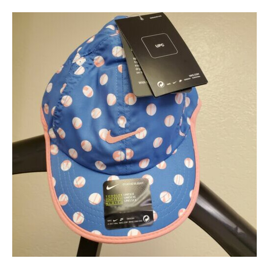 Nike Toddler Featherlight Dri Fit baseball cap NWT Blue/Melon Unisex image {1}