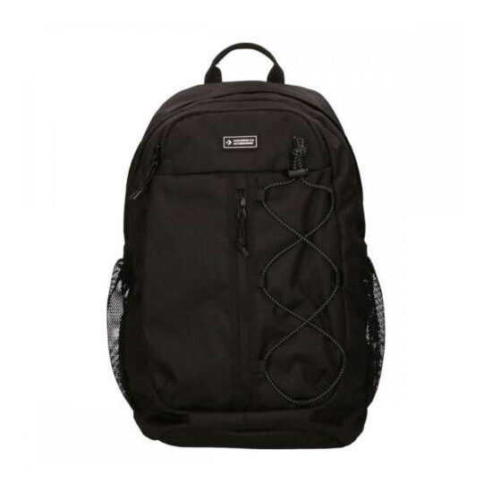 Converse Transition 10022097-A01 Unisex Jet-Black Zipper Backpack Bag CVVB14 image {1}