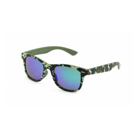 Kids Sunglasses Camo Design Classic Retro Flash Mirror Lens 1-7 Years UV 100%  image {2}