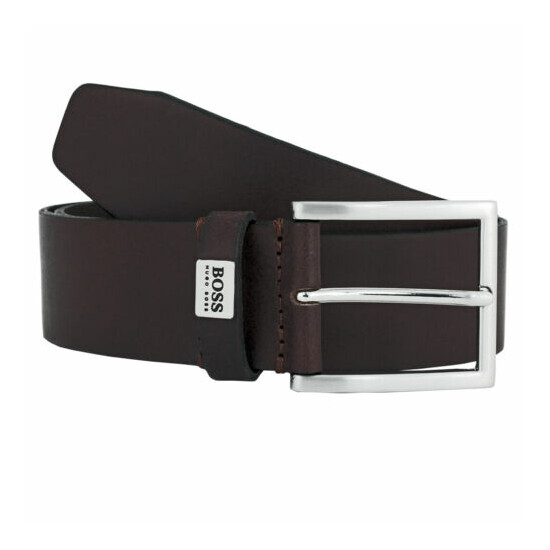Hugo BOSS BELT GENUINE 100% Leather Belt Black Brown New Belt 80 - 115 image {2}