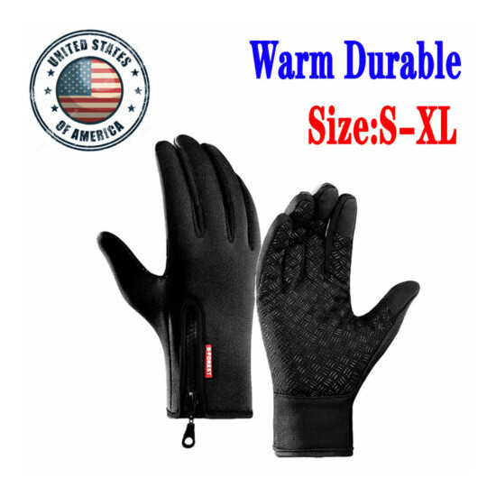 Thermal Windproof Waterproof Winter Gloves Touch Screen Warm Mittens Men XL Size image {1}