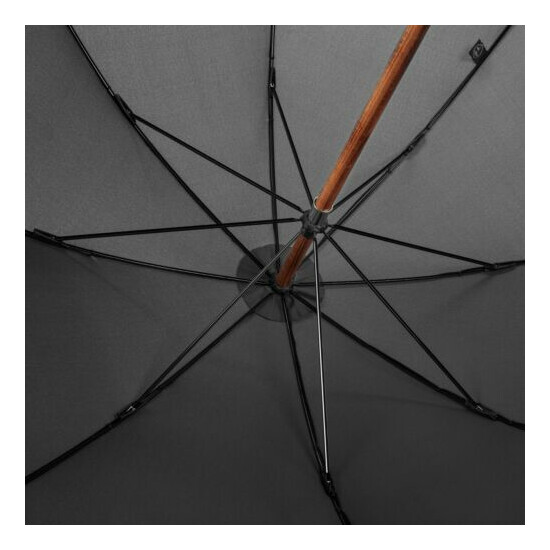 MARIO TALARICO Bamboo One-Piece Umbrella with Solid Black Canopy image {4}