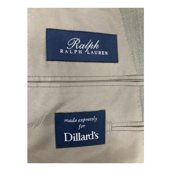 Ralph Ralph Lauren RRL Mens 42R Grey Herringbone Suit Jacket Blazer Sport Coat image {2}