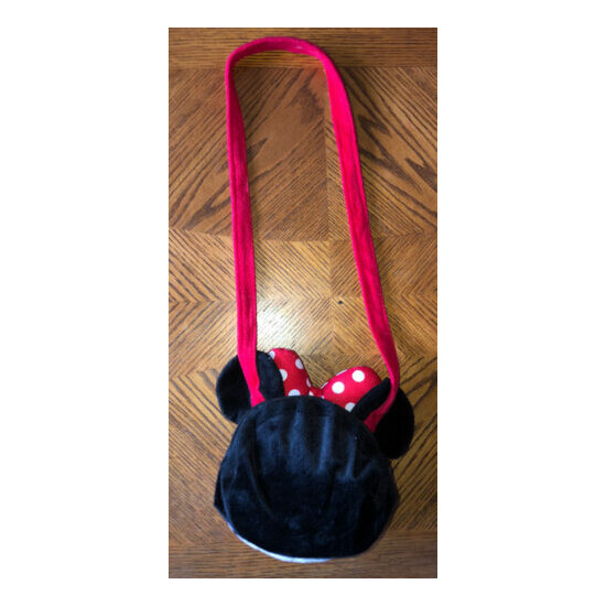 Minnie Mouse Head Plush Purse Girls Handbag Disney Authentic Shoulder Bag image {3}