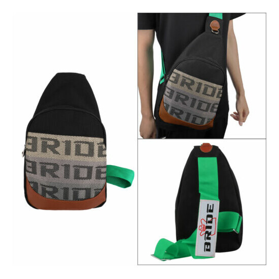 JDM BRIDE Men Backpack Molle Tactical Sling Chest Pack Shoulder Waist Travel Bag image {3}