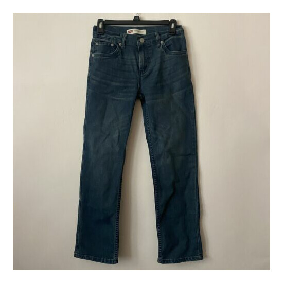 Levis 514 Straight Leg Jeans Boys Medium Wash Size 14 Reg Trousers 27x27 image {1}