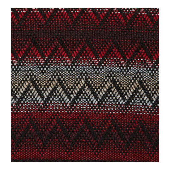 MISSONI Scarf UNISEX Zig Zag Dual Tone Made in Italy 100% Wool Red/Black **NWT** image {3}