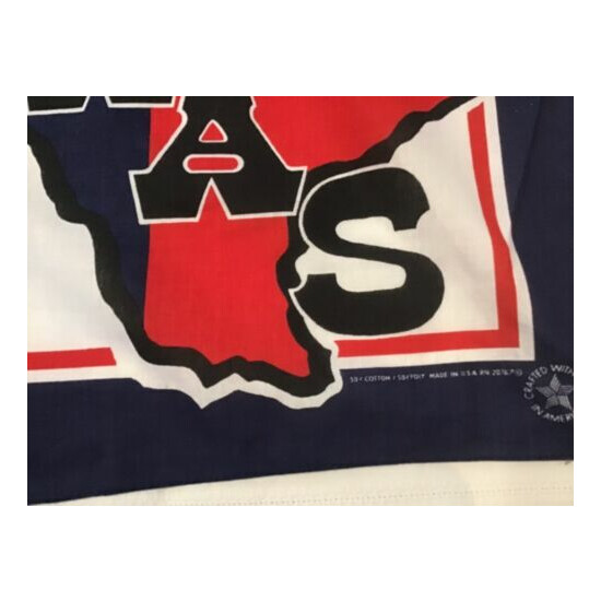 Texas State Dallas Bandana Red Blue 1993 Nace Logo Vtg 90s  image {2}
